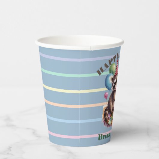 High Five Verjaardagsfeestje Tweelingen Mapache ba Papieren Bekers (Rechts)