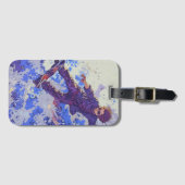 High Flying Skateboarder - Skateboarden Trickster Bagagelabel (Voorkant (horizontaal))