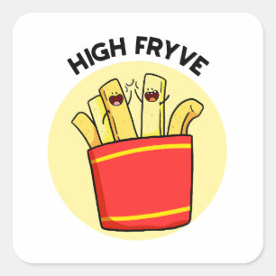 High Fryve Fries Pun Sticker