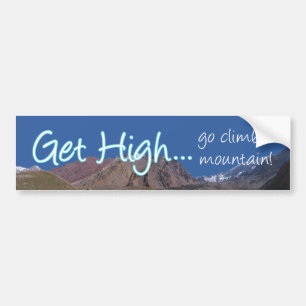 High Go beklimmen in de bergen Bumpersticker