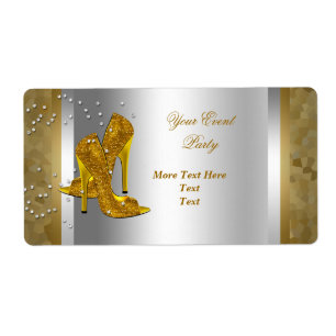 High Heel Schoenen Zilver Goud Event Etiket