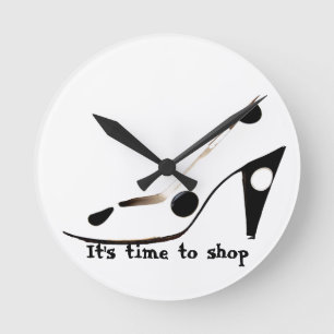 High Heel Shoe Fashionista Wall Clock Ronde Klok