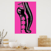 High Heeled Rubber Boot/Hot Pink Poster (Keuken)