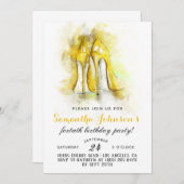 High Heels Fabulous Glam Invitation Anniversaire (Devant / Derrière)