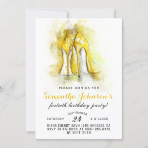 High Heels Fabulous Glam Invitation Anniversaire