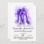 High Heels Fabulous Glam Invitation Anniversaire (Devant / Derrière)