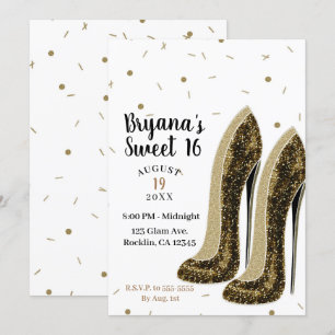 High Heels Mode Shoes Glam Beauty Sweet 16 Kaart