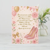High Heels Princess Invitation d'anniversaire (Debout devant)