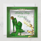 High Hiel Shoes Champagne Green Gold Silver Kaart (Voorkant)