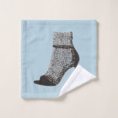 High Hiel Stilettos Black Bathroom Towel set Bad Handdoek (Wasdoekje)