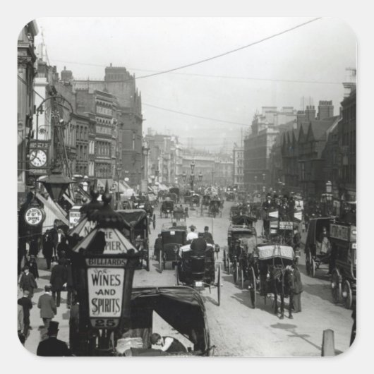 High Holborn, Londen, c.1890 Vierkante Sticker (Voorkant)