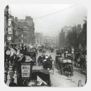 High Holborn, Londen, c.1890 Vierkante Sticker