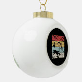 High Jump Retro Keramische Bal Ornament (Links)