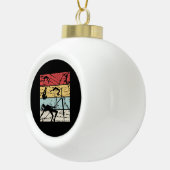 High Jump Retro Keramische Bal Ornament (Rechts)