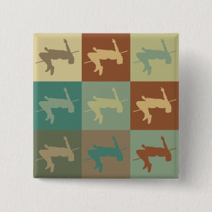 High Jumping Pop Art Vierkante Button 5,1 Cm