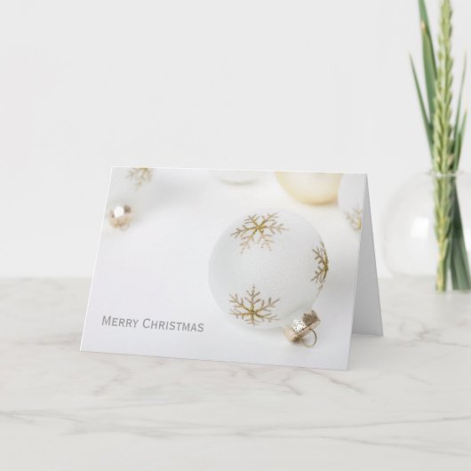 High Key Kerstmis-Wenskaart met versiering Feestdagen Kaart (Voorkant)