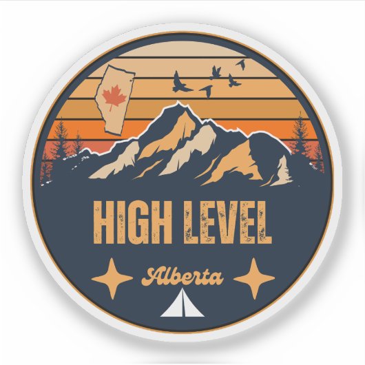 High Level, Alberta Sticker (Voorkant)
