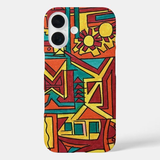High Noon-Hand Painted Abstract Art Case-Mate iPhone Case (Achterkant)