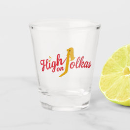 High on Polkas Logo Shot Glass Shot Glas