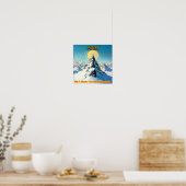 HIGH ON SNOW-COVERED MOUNTAIN POSTER (Keuken)