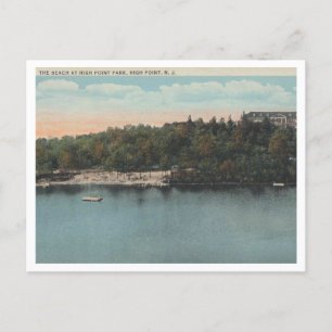 High Point NJ, het strand, High Point Park jaren 1 Briefkaart