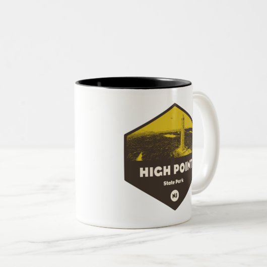 High Point State Park New Jersey Tweekleurige Koffiemok (Voorkant rechts)