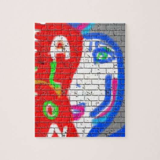 High Priestess Face Nooit alleen graffiti Art Legpuzzel (Verticaal)