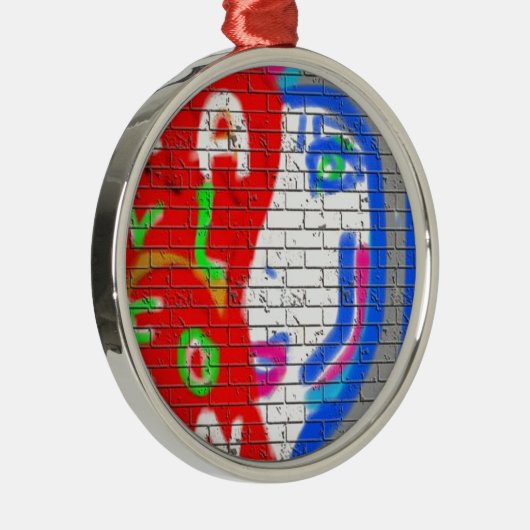 High Priestess Face Nooit alleen graffiti Art Metalen Ornament (Rechts)