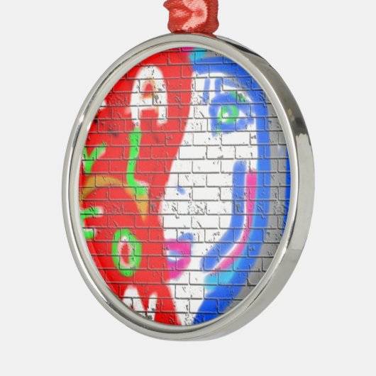 High Priestess Face Nooit alleen graffiti Art Metalen Ornament (Links)