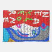 High Priestess Face Nooit alleen graffiti Art Theedoek (Horizontaal)