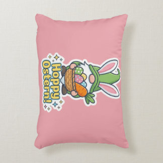 High-quality "Hoppy Easter" gnome illustration Accent Kussen