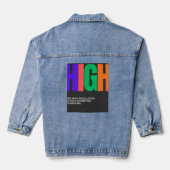 High-Resolution Abstract Art Denim Jacket (Achterkant)