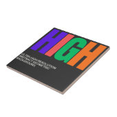 High-Resolution Abstract Art Tegeltje (Zijkant)