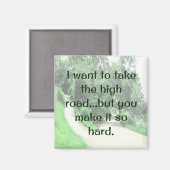 High Road magnet grappig en leuk Magneet (Voorkant / Achterkant)