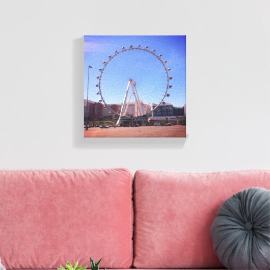 High Roller Ferris Wheel Las Vegas #2-2 Canvas (Insitu (Woonkamer))