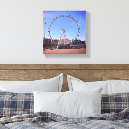 High Roller Ferris Wheel Las Vegas #2-2 Canvas (Insitu (Slaapkamer))