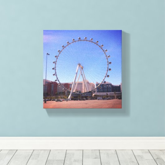 High Roller Ferris Wheel Las Vegas #2-2 Canvas (Insitu (Houten vloer))