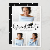 High School 3 Foto Afstuderen Aankondiging (Voorkant / Achterkant)