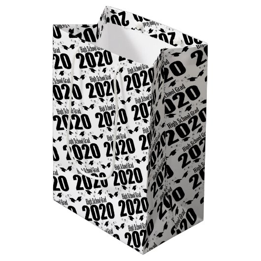 High School Afstudeerder 2020 Afstuderen Gift Bag  Medium Cadeauzakje (Voorkant Gekanteld)