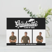 High School Afstuderen Aankondiging 3 Foto (Staand voorkant)