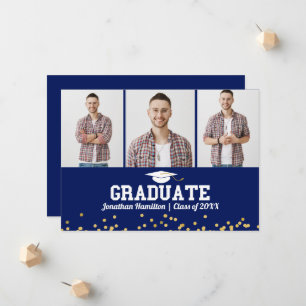 High School Afstuderen Aankondiging 3 Fotokaart