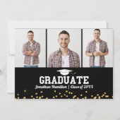 High School Afstuderen Aankondiging 3 Fotokaart (Voorkant)