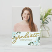 High School Afstuderen Aankondiging Fotokaart (Staand voorkant)