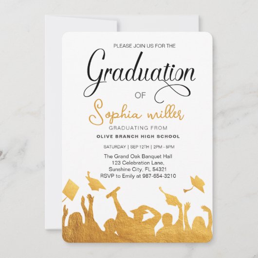 High School Afstuderen, Afstudeerfeest Kaart (Voorkant)