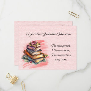 High School Afstuderen Celebration Uitnodiging Briefkaart