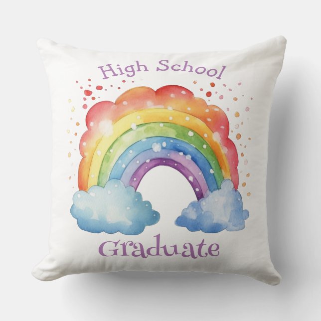 High School Afstuderen Gift Kussen (Voorkant)