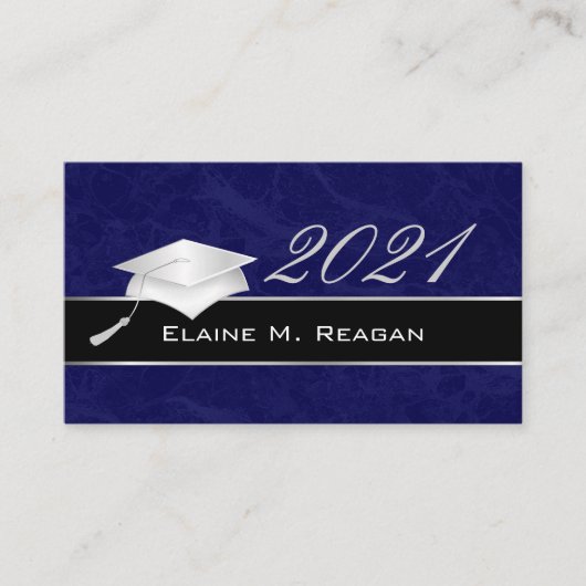 High School Afstuderen Name Cards - 2010 Contactkaartje (Voorkant)