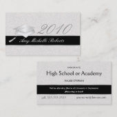 High School Afstuderen Name Cards - 2010 Contactkaartje (Voorkant / Achterkant)