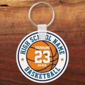 High School Basketball Team - Aangepaste kleurensp Sleutelhanger (Voorkant)