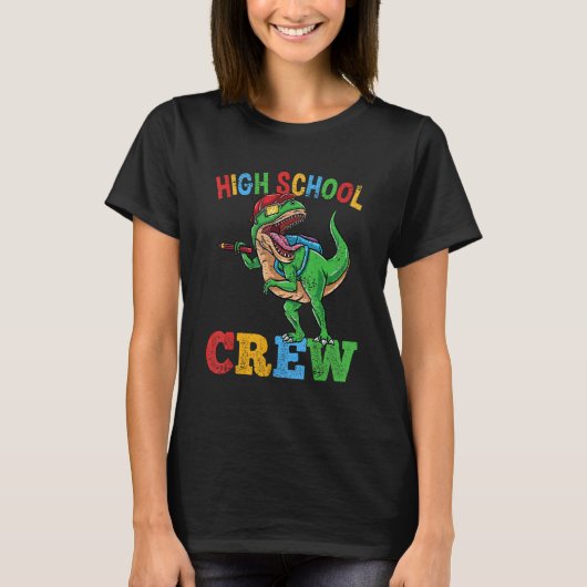 High School Crew Rex Dinosaur Back To School Boys  T-shirt (Voorkant)